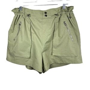 CALIA by Carrie Underwood Olive Green Women's paper bag Shorts Size Medium
